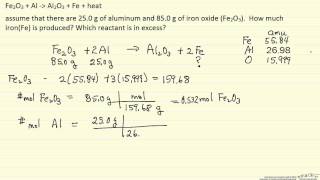 Calculate Mass of Product Formed Example [upl. by Nosyrb]