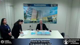 Sorteo de Expedientes del Tribunal de Sentencia  13112024 [upl. by Pinto724]