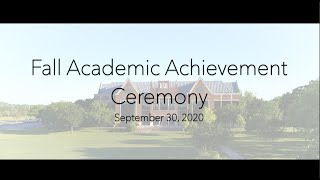 Schreiner University Fall Academic Achievement Ceremony [upl. by Bobine329]