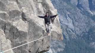 Tightrope walker falls off the top of Yosemite Falls [upl. by Helve]