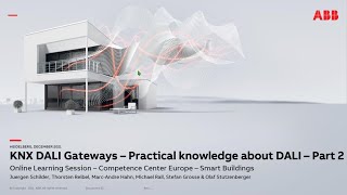 Online Learning Session about KNX DALI Gateways  Practical knowledge about DALI  Part 2 [upl. by Perrine25]