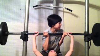 Small Kid Benching 125 Pounds [upl. by Anwat361]