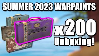 Unboxing 200 Summer 2023 Warpaint Cases MY BEST TF2 UNBOX EVER [upl. by Tuesday]