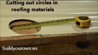 Cutting Circles in Roofing Material [upl. by Ynney]