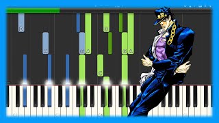 Jotaros Theme  Jojos Bizarre Adventure PIANO TUTORIAL  SHEET MUSIC [upl. by Yann715]