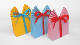 Como hacer BOLSAS de PAPEL para regalo SUPER FACIL [upl. by Gnuhn]