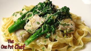 Creamy Chicken and Leek Fettuccine  One Pot Chef [upl. by Irak]