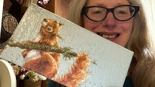 A delightful market find Squirrel tile coasters [upl. by Dent]