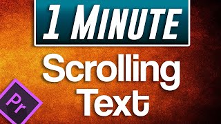 How to Add Scrolling Text Tutorial  Premiere Pro CC [upl. by Adnolehs545]