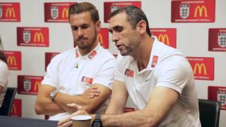 Aaron Ramsey Casey Stoney and Martin Keown at Larkspur Rovers FC  Football  McDonald’s UK [upl. by Garris]