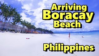 Arriving Old Boracay Beach Philippines and Taxi to Hotel [upl. by Heiskell]