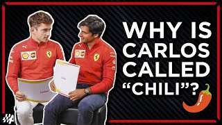 Charles Leclerc amp Carlos Sainz Answer Hilarious F1 Fan Assumptions [upl. by Ardisj479]