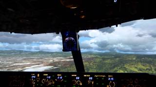 Insane landing in Tegucigalpa Toncontin Honduras MHTG heavy Crosswind 082014 FullHD [upl. by Ijneb]