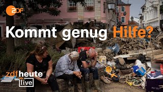 Nach der Flut So geht es Betroffenen und Helfern │ ZDFheute live [upl. by Danella]