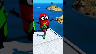 GTA V SPIDERMAN VS MINIONS  EPIC RAGDOLL  MINIONS  EP no66 shorts [upl. by Ecinej]