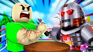 Arm Wrestling A ROBOT  Roblox [upl. by Idner]