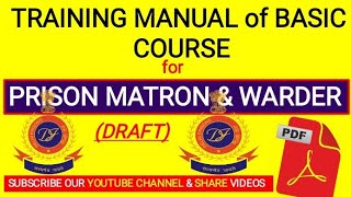 TRAINING MANUAL MATRON amp WARDER DSSSB [upl. by Aerdna]