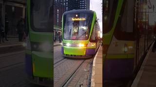 Person Steps in Front of Tram Variobahn 2556 departing East Croydon for Beckenham Junction [upl. by Curren882]