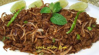 Hyderabadi Kuchla Hua Gosht  Kuchla Hua Gosht Recipe  Kuchla Gosht Fry  Crispy Mutton Fry [upl. by Anomar]