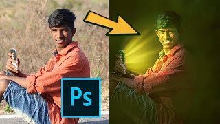 Photoshop Effects  Create Light Rays  Photo Manipulation Tutorial [upl. by Herrle]