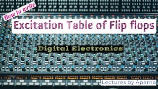 How to write Excitation Table of Flip flops  Digital Electronics  Very Easy [upl. by Annaer]