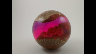 Making amp Woodturning  A Wood and Resin Hybrid Sphere [upl. by Oreste774]