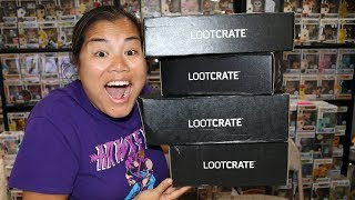 2019 Loot Crate Mega Unboxing x4 [upl. by Alrad]