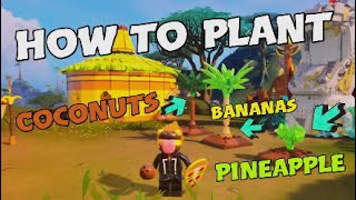 How to Plant Bananas Coconuts amp Pineapple in LEGO Fortnite [upl. by Flora420]