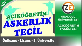 AÖF Askerlik Tecil  Sınavsız 2 Üniversite  Önlisans  Lisans ve Yüksek Lisans asker tecili nasıl [upl. by Riegel722]