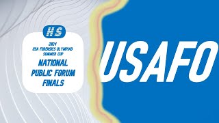 USAFO Summer Cup 2024 Public Forum Finals [upl. by Annelak]