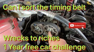 WrecksToRiches 1 Year Free Car Challenge Car 5 Part 4 Can I Sort Out The Timing Belt [upl. by Tremain]