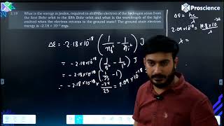 What is the energy in joules required to shift the electron of the hydrogen atom from the first [upl. by Cerallua]