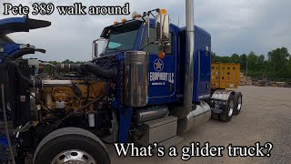 Peterbilt 389 Glider walkaround Cat diesel power we also get some new speedbinders CCEQUIPMENT [upl. by Nabi165]