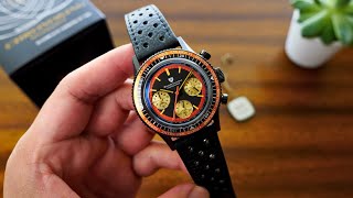 Nivada Grenchen  Chronoking Mecaquartz Black 87041Q10 Unboxing [upl. by Nanette]