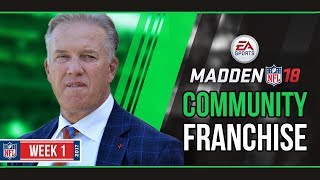 Madden NFL 18 Community Franchise 01 Zusammenfassung Week 1 [upl. by Torrance477]