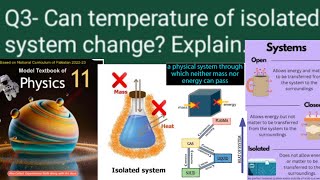 CAN TEMPERATURE OF ISOLATED SYSTEM CHANGECHAP8Short question PHYSICSCLASS 11NBFFEDERAL BOARD [upl. by Auohc]