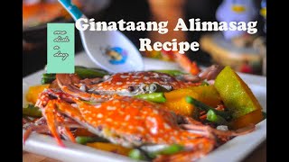 How to cook Ginataang Alimasag Crab in Coconut Milk Recipe  one dish a day [upl. by Beatrisa]