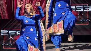 Girls in Blue SatinSilk Dance with Punjabi Song [upl. by Animaj]