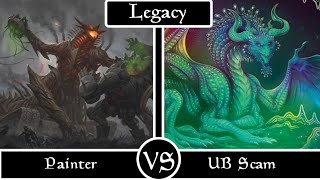 Mono Red Painter VS UB Scam Legacy MTG [upl. by Eybbob626]