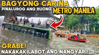 Metro Manila Nalubog sa Baha dahil sa Bagyong Carina [upl. by Burgwell]