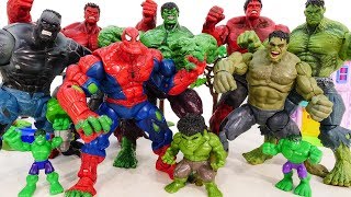 HULK SMASH Toys Collections Go  Red Hulk Spider Hulk Vs Incredible Hulk Marvel Avengers Battle [upl. by Zackariah]