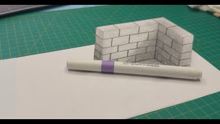 🔥 3D Drawing wall on paper for beginner step by step  learn to Draw 3D  Drawing 3D 3 [upl. by Roper]