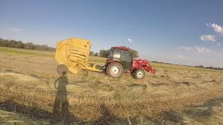 Case Farmall 60B Baling with Vermeer 604j [upl. by Yalonda]