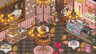 Bakery amp café🍰☕Valentines day💕  HABBO Speed Build Interior🛠 [upl. by Elletnuahs448]