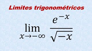 Límites indeterminación infinito sobre infinito por cambio de variable e elevada x entre raíz de x [upl. by Aksel]