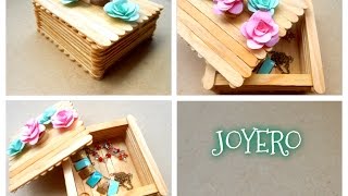 DIY joyero con palos de paleta [upl. by Eecal]