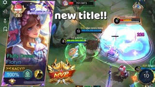 FLORYN IS BACK‼️ Floryn godly support mvp gameplay🩷👻 [upl. by Ydissac525]