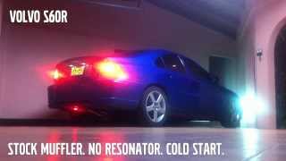 Volvo S60R magnaflow  dynomax Exhaust Sound Stock vs Custom Exhaust [upl. by Silvestro]