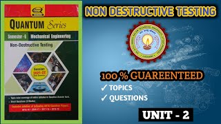 Non Destructive Testing NDT Important Questions AKTU ✓UNIT2 NDT nondestructivetesting [upl. by Aleka]