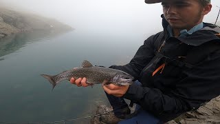 Pêche du cristivomer en lac de haute montagne [upl. by Lynus]